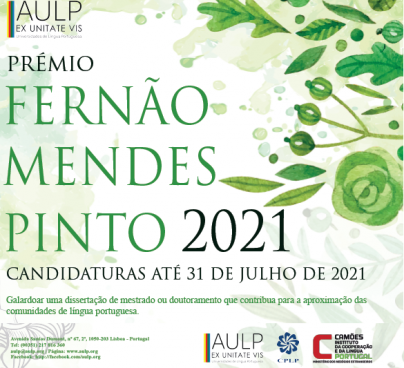 PRÉMIO FERNÃO MENDES PINTO 2021